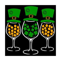 Irish Wine Lover St Patricks Day Clover Holiday Svg, Patrick Svg, Irish Wine Svg, Patrick Wine Svg, Leprechaun Hats Svg,