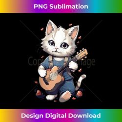 Cat With Guitar Cat plays Guitar Tank Top - Futuristic PNG Sublimation File - Rapidly Innovate Your Artistic Vision