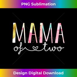 Mama of Two Cute Floral Design Twin Mom Mother Of - Bohemian Sublimation Digital Download - Ideal for Imaginative Endeavors