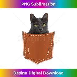 Funny Korat Cat in My Pocket,Korat Lover Owner Tank Top - Futuristic PNG Sublimation File - Animate Your Creative Concepts