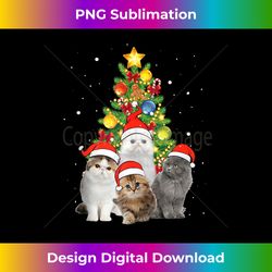 cat santa hat christmas tree santa hat funny for cat lover tank top - deluxe png sublimation download - craft with boldness and assurance