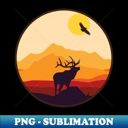 Elk Sunset - Special Edition Sublimation PNG File - Perfect for Personalization