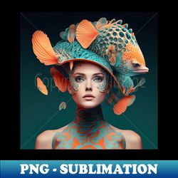fish hat - retro png sublimation digital download - add a festive touch to every day