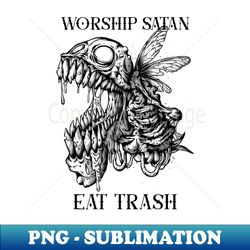 Satanic Devotion Beelzebubs Cult of Trash Consumption - Creative Sublimation PNG Download - Fashionable and Fearless