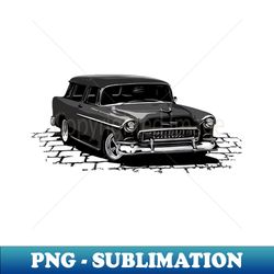 Black 55 Chevy Nomad - Artistic Sublimation Digital File - Unleash Your Creativity
