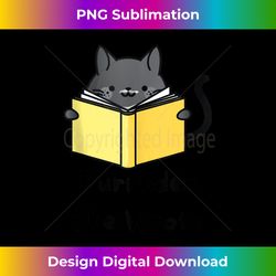 Cat Cozy Mystery Kitten Reading a Book Tank Top - Deluxe PNG Sublimation Download - Immerse in Creativity with Every Design