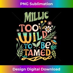 MILLIE Name Cute Retro Girls Wildflower MILLIE Name - Luxe Sublimation PNG Download - Spark Your Artistic Genius