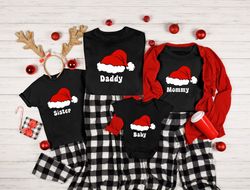 Christmas Custom Santa Hat Shirt, Christmas Squad Shirt, Santa Hat Shirt, Christmas Custom Shirt, Christmas Tee, Merry C