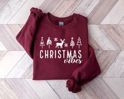 Christmas Vibes Sweatshirt for women, Christmas Sweatshirt, Winter Sweatshirt, Holiday Sweatshirt, Christmas gift, Gift