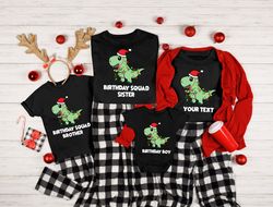 Cute Dino Trex Christmas Custom Shirt, Baby Christmas Shirt, Family Shirt,Christmas Custom Shirt,Christmas Santa,Santa C