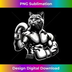 cat boxing ready to punch with boxing gloves tank top - bespoke sublimation digital file - rapidly innovate your artistic vision