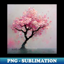 Beautiful Cherry Blossom Tree - Instant PNG Sublimation Download - Unlock Vibrant Sublimation Designs