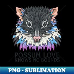 Kaleidoscopic Possum Affection - Vintage Sublimation PNG Download - Create with Confidence