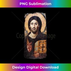 Icon of Jesus Christ Pantocrator Mount Sinai Tank Top - Luxe Sublimation PNG Download - Ideal for Imaginative Endeavors