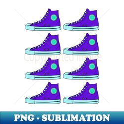 Purple Sneakers - PNG Transparent Sublimation File - Enhance Your Apparel with Stunning Detail