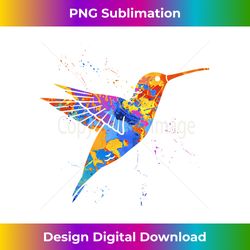 Hummingbird Graphic - Cute Women Colorful Bird - Chic Sublimation Digital Download - Access the Spectrum of Sublimation Artistry