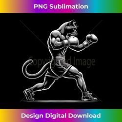 cat boxing feline fighter with boxing gloves designs tank top - classic sublimation png file - elevate your style with intricate details