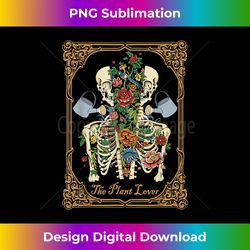 The Plant Lover Tarot Card Skeleton Skull Flowers Plants - Sublimation-Optimized PNG File - Access the Spectrum of Sublimation Artistry