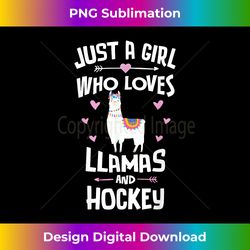 Just A Girl Who Loves Llamas And Hockey Gift Women - Bohemian Sublimation Digital Download - Ideal for Imaginative Endeavors