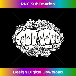 Cat Lady Cat Lover Knuckle Tattoo Cats and Tats - Sleek Sublimation PNG Download - Rapidly Innovate Your Artistic Vision