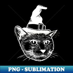 Witch Cat - Trendy Sublimation Digital Download - Enhance Your Apparel with Stunning Detail