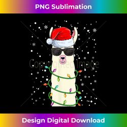 Christmas LLama With Santa Hat Ugly Christmas Lama - Chic Sublimation Digital Download - Customize with Flair