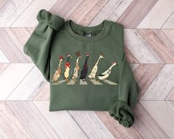 Christmas Ducks Sweatshirt, Duck Christmas Shirt For Women, Funny Animals Christmas Sweatshirt, Farm Lover Gift, Funny C