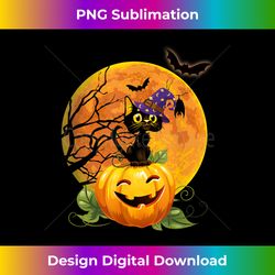 Halloween Cute Witch Cat Mom Pumpkin Moon Spooky Cat - Eco-Friendly Sublimation PNG Download - Immerse in Creativity with Every Design