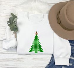 christmas baseball tree crewneck sweatshirt gift for baseball lovers, christmas baseball shirt,xmas tree sweater, baseba