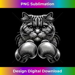 cat boxing unleashed feline with boxing gloves designs tank top - edgy sublimation digital file - access the spectrum of sublimation artistry