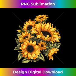 Yellow Sunflower Cute summer Sun flowers Floral Positivity - Luxe Sublimation PNG Download - Rapidly Innovate Your Artistic Vision