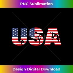 Gymnastics Artwork 4th of July American Flag USA Gymnast - Innovative PNG Sublimation Design - Reimagine Your Sublimation Pieces