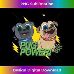 Disney Puppy Dog Pals Pug Power Long Sleeve T-shirt Long Sleeve - Artisanal Sublimation PNG File - Chic, Bold, and Uncompromising