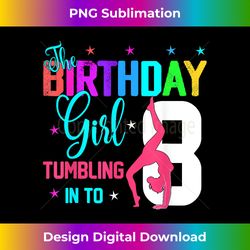 Gymnastic Lover 8th Birthday Eight 8 Years Old Gymnast Girl - Eco-Friendly Sublimation PNG Download - Striking & Memorable Impressions