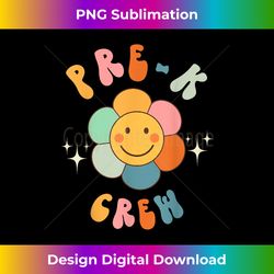 Groovy Smile Face Prek Crew Teacher 1st Day of School - Luxe Sublimation PNG Download - Enhance Your Art with a Dash of Spice