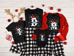 Family Christmas Name Shirts,Monogrammed Christmas Family Shirts,Custom Xmas Shirt,Christmas Monogram Shirt,Christmas Gi