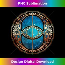 Vesica Piscis, Chalice Well, Galaxy, Sacred Geometry - Sophisticated PNG Sublimation File - Immerse in Creativity with Every Design