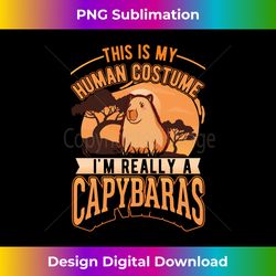 Capybara Human Costume Halloween Capybara Long Sleeve - Deluxe PNG Sublimation Download - Reimagine Your Sublimation Pieces