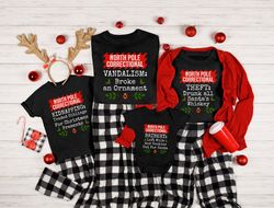 North Pole Correctional Christmas Shirts,Matching Christmas Family Shirts,Christmas Gifts,Funny Christmas Group Shirt,Ch