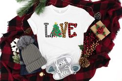Love Buffalo Plaid Christmas Tree Shirt, Christmas Love Shirt, Christmas Family Shirt, Merry Christmas Shirt, Christmas