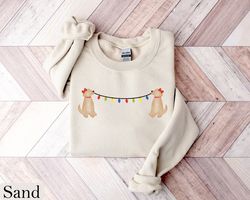Golden Retriever Sweatshirt, Christmas Light Shirt, Dog Mom Sweater, Gift For Dog Lover, Golden Mom Tshirt, Holiday Swea