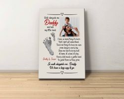 daddy photo canvas, father's day canvas for dad, best gift ideas for fathers, custom photo canvas, gift for him, happy f