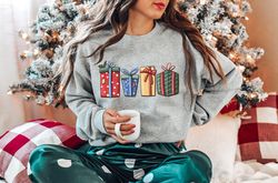 Christmas Holiday Gift Sweatshirt, Peppermint Iced Latte Snowmen Sweets Snow Warm Cozy Winter Women Shirt, Christmas Lat