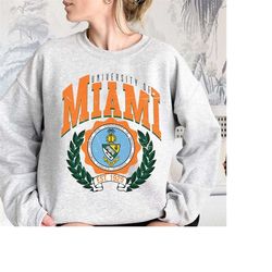 University of Miami Shirt, Vintage University of Miami Sweatshirt, University of Miami Shirt, University Shirt, Universi