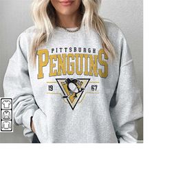 Vintage 90s  Pittsburgh Penguins  Hockey Shirt , Nation Hockey League Shirt , Sport Shirt , Pittsburgh Penguins EST 1967