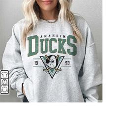 Vintage 90s Anaheim Ducks Hockey Shirt , Nation Hockey League Shirt , Sport Shirt , Anaheim Ducks EST 1993 , Christmas G