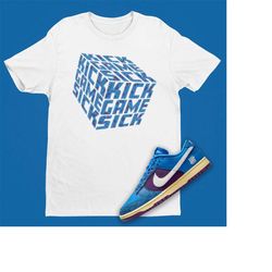 Nike Dunk Low UNDEFEATED 5 On It Kick Game Sick Unisex T-Shirt, Snake Skin SVG, 3D Text, 3D Font, Sneakerhead Shirt