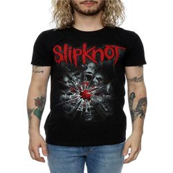 Cotton T Shirt  fashion shirt Slipknot Shattered T Shirt (Black)  Short Sleeve T-Shirt