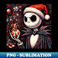 Elevate Your Holidays Unique Jack Skellington Christmas Art for a Whimsical Celebration - Modern Sublimation PNG File - Perfect for Personalization