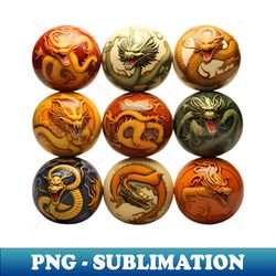 Reimagined Dragon Balls from Dragon Ball Z - Instant Sublimation Digital Download - Create with Confidence